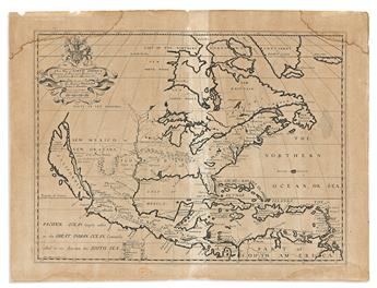 (COLONIAL NORTH AMERICA.) Edward Wells. A New Map of North America                                                                               